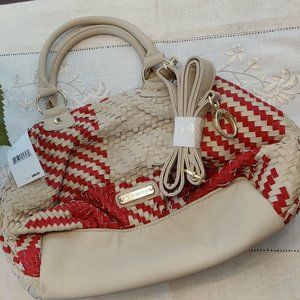 Steve Madden Basket Weave Faux Leather Handbag